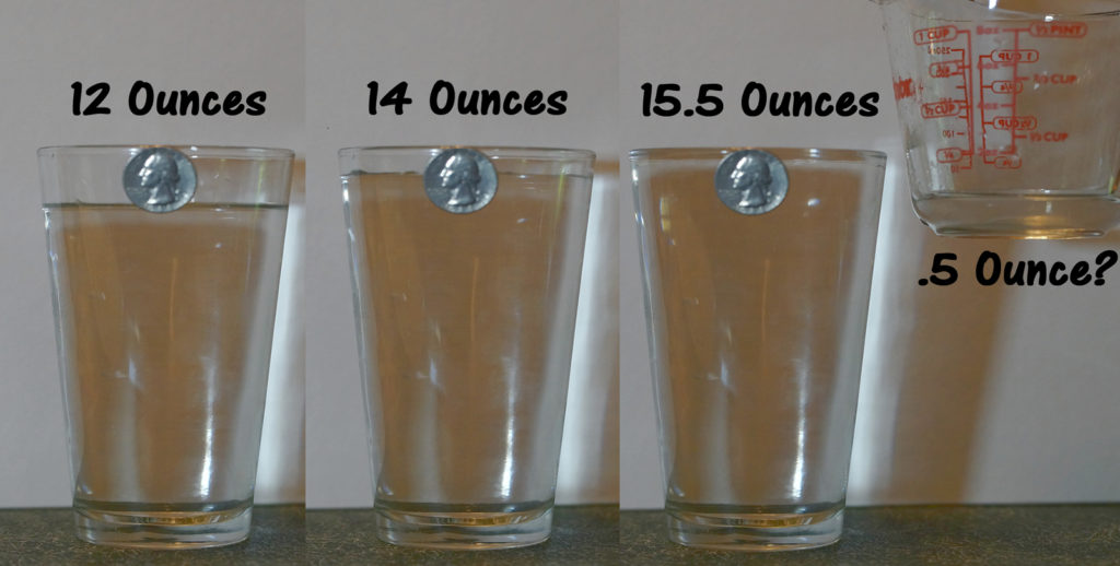 pint glasses with quarter 2